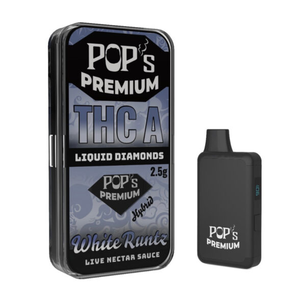 POP's Premium - White Runtz (Hybrid) THCa Liquid Diamonds | 2.5g Disposable Vape